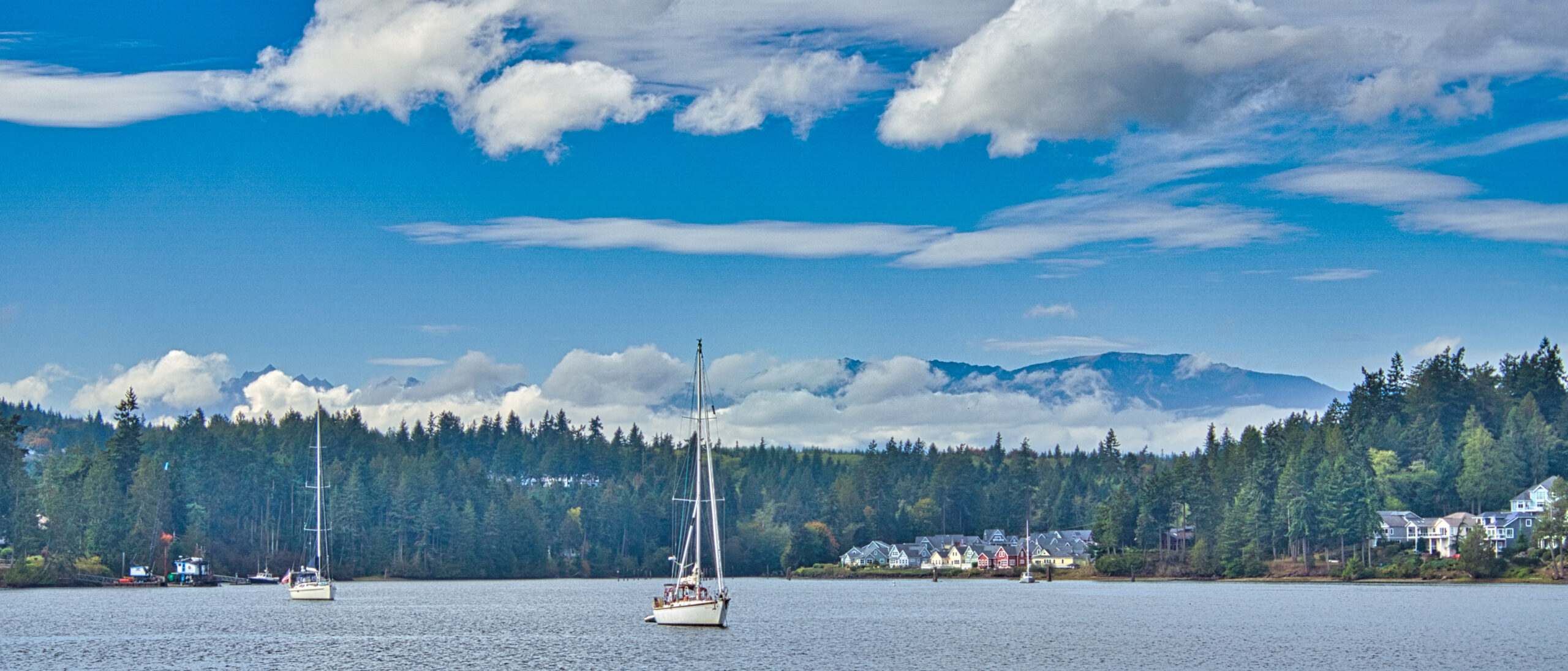 Looking toward the Olympic Mountains from Port Ludlow