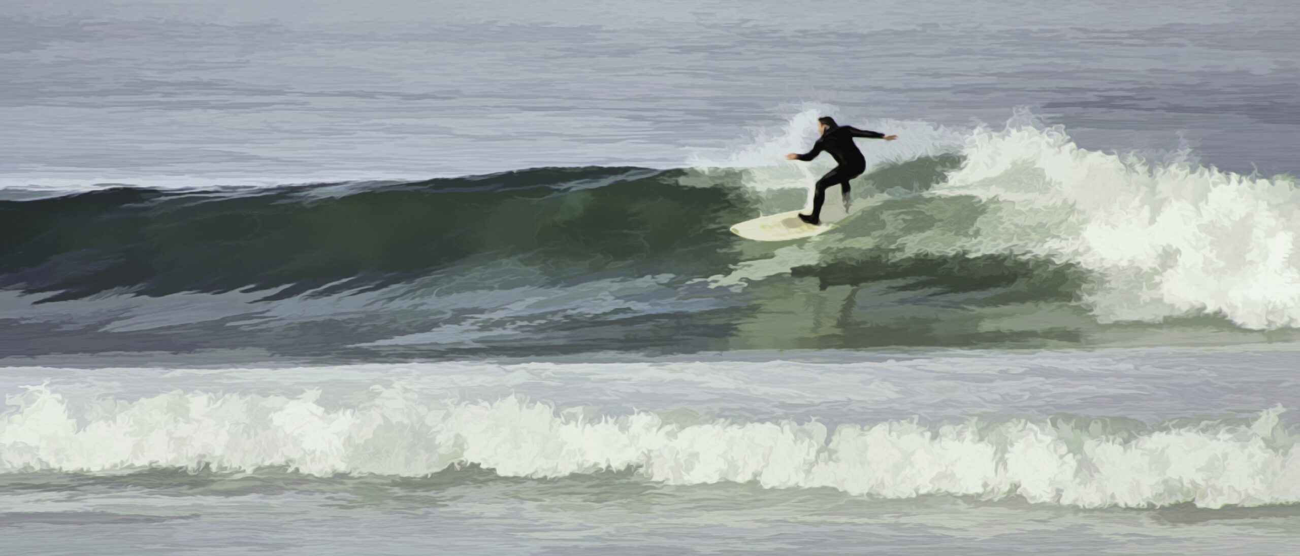 man surfing near the mouth of the Elwah River