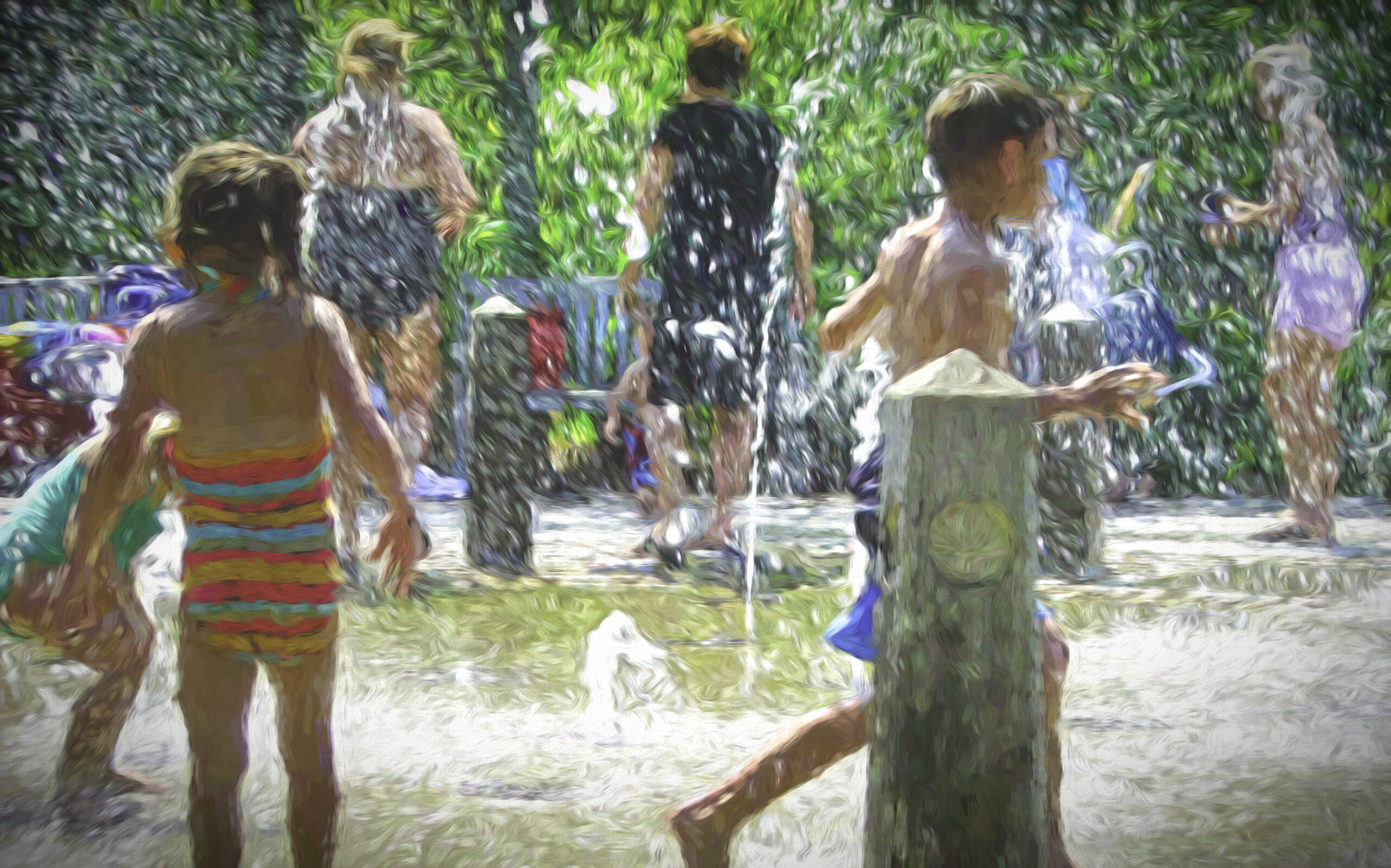 Children playing in a water park in South Carolina