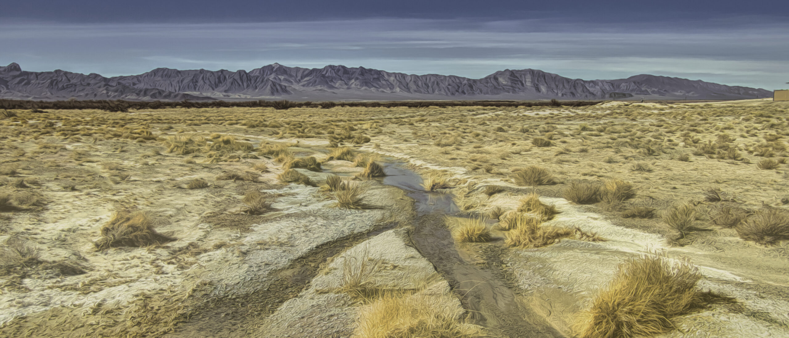 Stream flowing in the Nevada desert