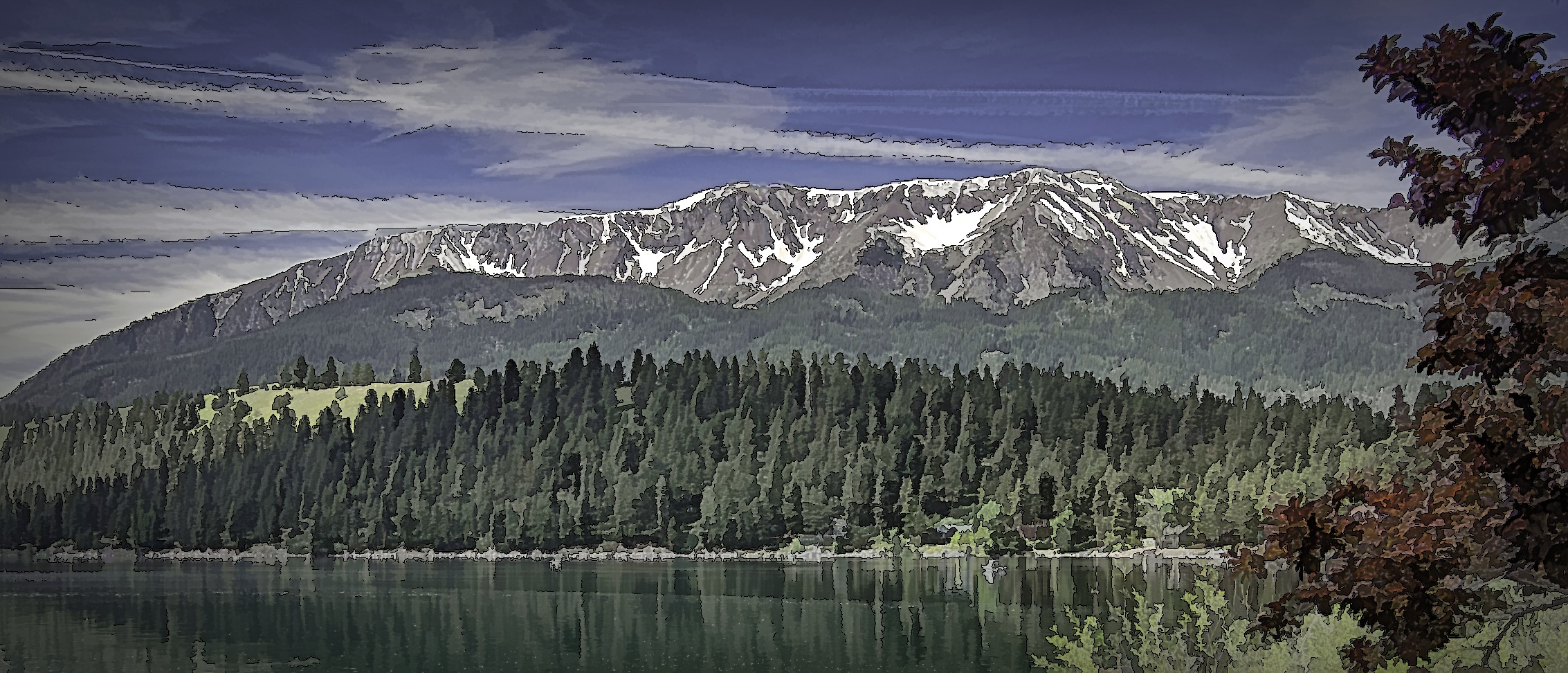 The Wallowa Mountains over Wallowa Lake