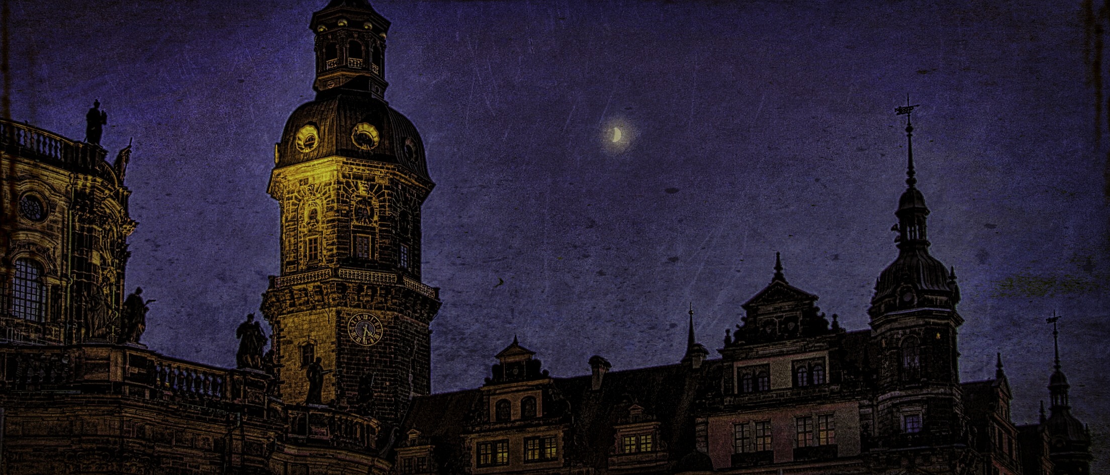 Top of Old Town in Dresden, Germany