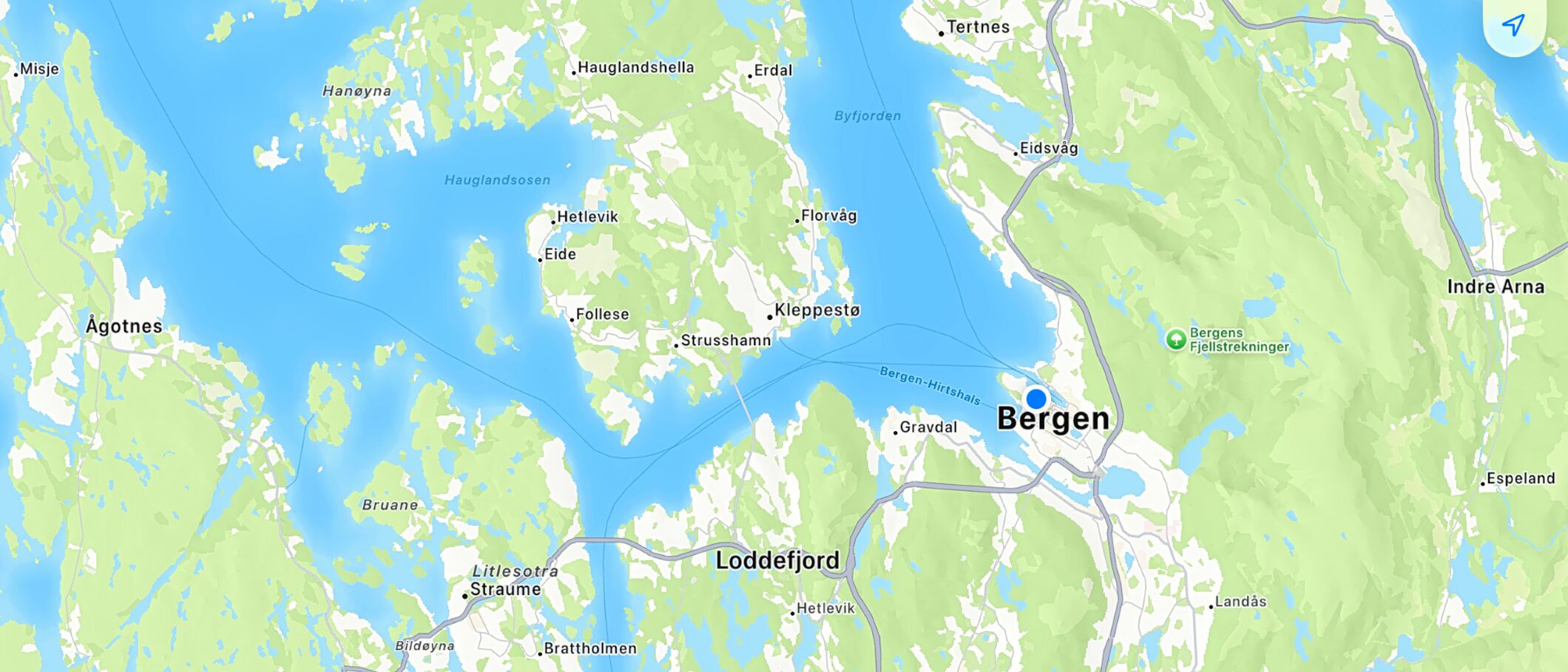 Map of Western Norway