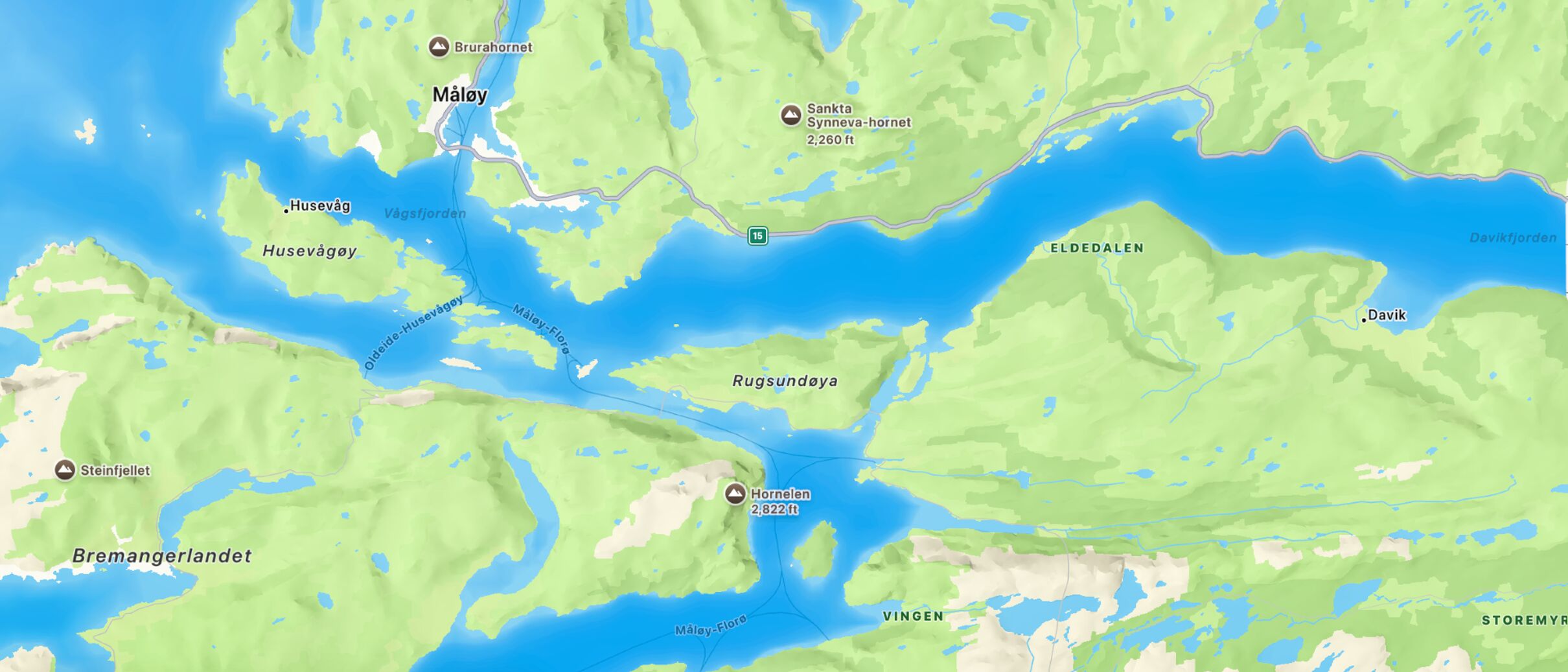 Map of Norway Coast